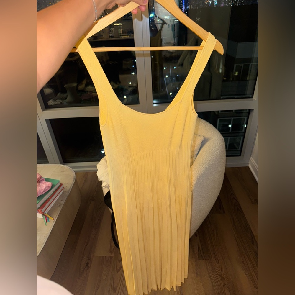 STAUD Yellow Knit dress